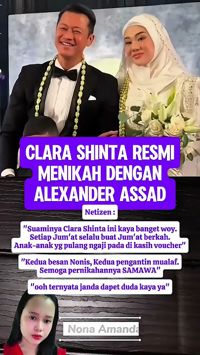 Clara Shinta resmi menikah dengan Alexander assad