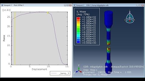 Tensile test using ABAQUS Ductile damage