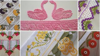 Yeni̇ Havlu Kenari Modelleri̇ Çeyi̇zli̇k Tiğ İşi̇ Havlu Kenari Dantel Modelleri̇