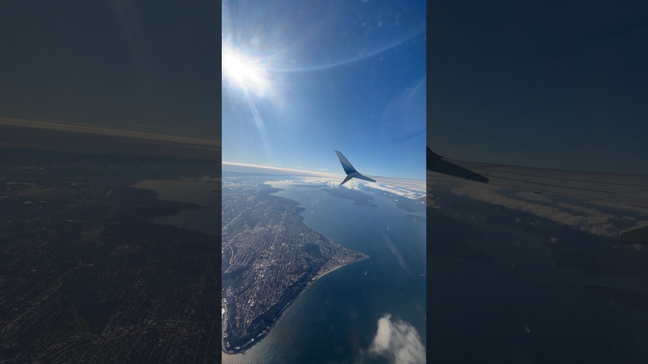 Stunning views from above! Taking off from Seattle SeaTac International Airport! #takeoff #skyline