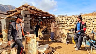 The nomadic life of Iran.The unity and cooperation of family members in doing daily tasks