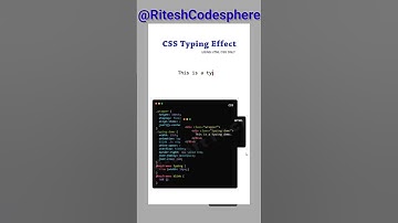 CSS Typing Effect using HTML CSS only #shorts #shortsfeed #webdesign #coding #htmlcsswebsite #viral