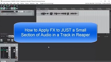 Applying FX (Effects) To Just a Small Section of Audio On a Track in Reaper