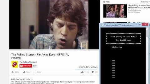 "DOS mode" Cool Dummy Volume Meter Demo (using VC++ and Win32 Core APIs)