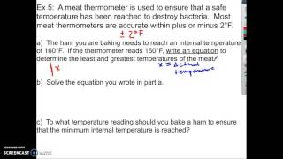 3.1 Part 2 - Absolute Value Word Problem