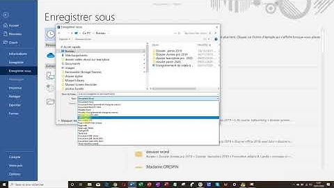 Comment enregistrer un document word ?