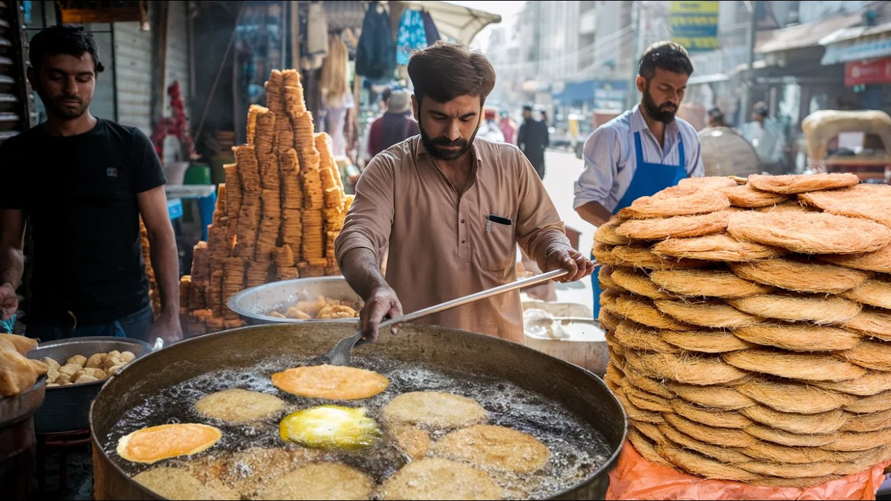 RAMADAN STREET FOOD: BASHIR PHENI MAKING! IFTAR & SEHRI SPECIAL KHAJLA PHENI COOKING VIDEO PAKISTANI