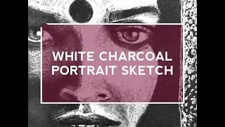 How to draw portrait with WHITE CHARCOAL #whitecharcoalsketch #mont_marte #sketchofdeepikapadukone