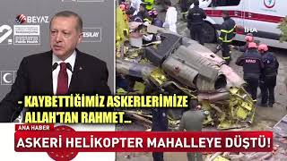 Askeri helikopter mahalleye dönüştü