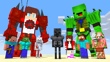 Monsters & Herobrine JJ and Mikey : SEASON 3 ALL EPISODE - Maizen Minecraft Animation