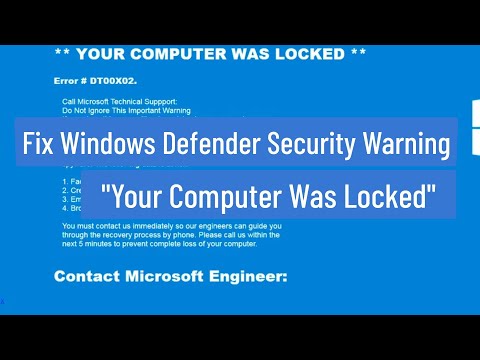 Fix Windows Defender Security Warning "Your Computer Was Locked"