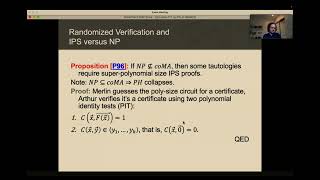 Josh Grochow - Polynomial Identity Testing & the Ideal Proof System
