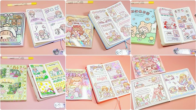 stickers journaling 🩷🩷cute kawaii sticker🌈 Immersive ASMR bullet journal