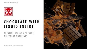 Premium Content - Breaking chocolate with liquid inside using MPM solver in Houdini