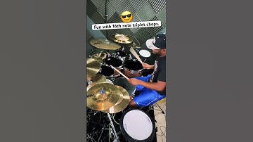 Shedding 16th note triplet drum chops with Shedtracks | Carlin Muccular #drumcover