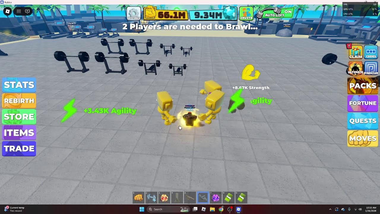 ROBLOX MUSCLE LEGENDS GOLD WARRIOR GIVEAWAY (Add me as connection: Figuresson22 and join)