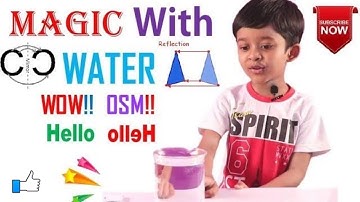 Reverse image,optical illusion, Water refraction experiment, Magic