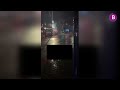 Moment yob blasts bus with fireworks in Birmingham city centre rampage