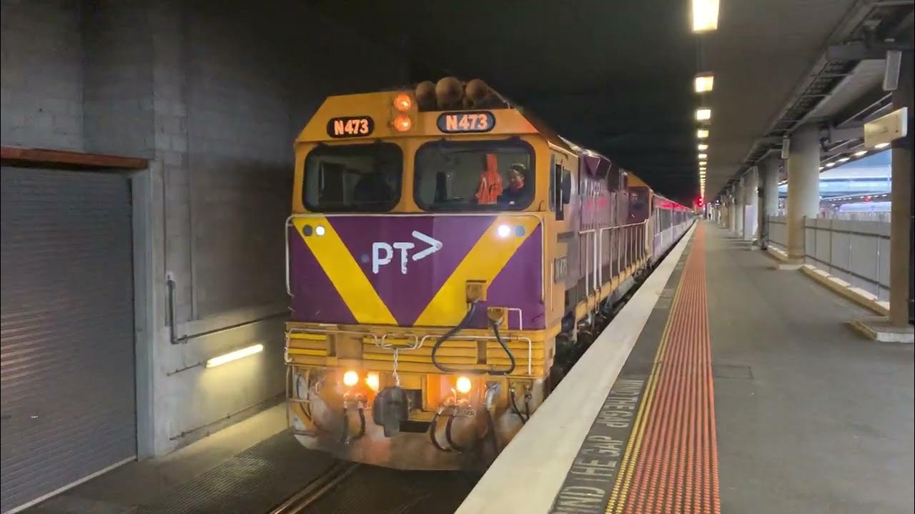 V/Line N473 City of Warragul Departing Southern Cross Station to Melton Leslie RS5T HORN SHOW