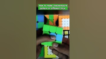 how to make checkerboard pattern 🙂 #trending #rubikscube #viral