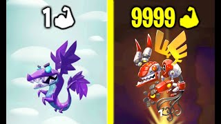 IS THIS THE MOST STRONGEST GIANT LEGENDARY STEEL DRAGON EVOLUTION! in Monster Evolution! 9999+ Level screenshot 2