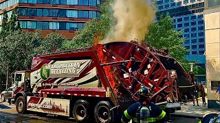 **PRE-ARRIVAL** FDNY BOX 780 - FDNY OPERATING AT RECYCLING TRUCK FIRE ON WEST 41ST STREET, MANHATTAN