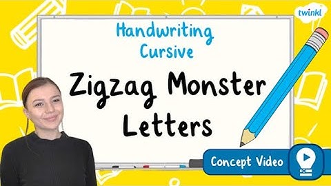 How to Write In Cursive: Zigzag Monster Letters | Cursive Handwriting Concept Video