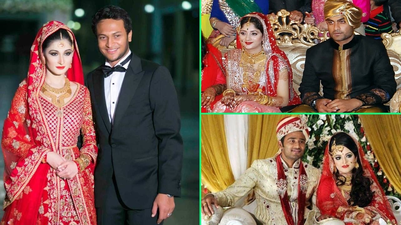 Bangladesh Cricket Team With Wife