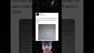 Spreadsheet Made To Plan His Week Off In 2000