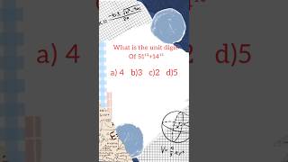 What is the unit digit of 51¹²+14¹³ ?? #easymath #osscjob