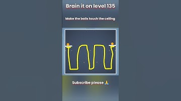 Brain it on level 135 | make the balls touch the ceiling #shorts #gaming #viral