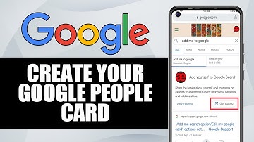 How to CREATE your GOOGLE People Card | ADD me to Search