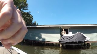 Angry dock owner calls the sheriff.