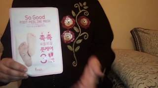 شرائي وتجربتي للماسك المقشر لتبيض القدمين الذي تحدث عنه قناة Everything with Jiji screenshot 1