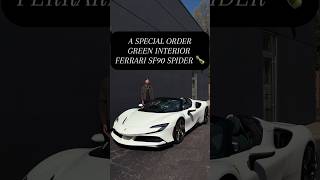 A Special Green Interior Ferrari SF90 Spider