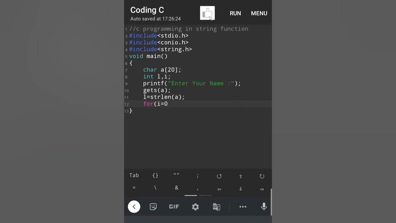 #28 String character strlen function in C program |#c_language #shorts ...