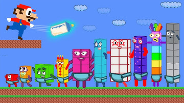 Mario rescue Numberblocks babies 1-10 mix level up | Game Animation