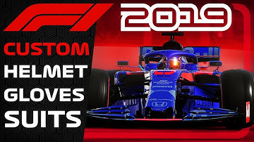 F1 2019 GAME | CUSTOM GLOVES, SUITS, HELMETS, BADGE & THEATRE MODE