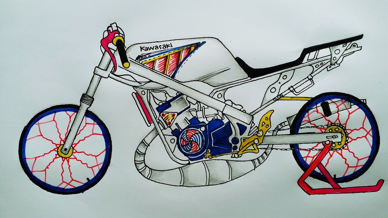  Sketsa  Motor Ninja  Rr 