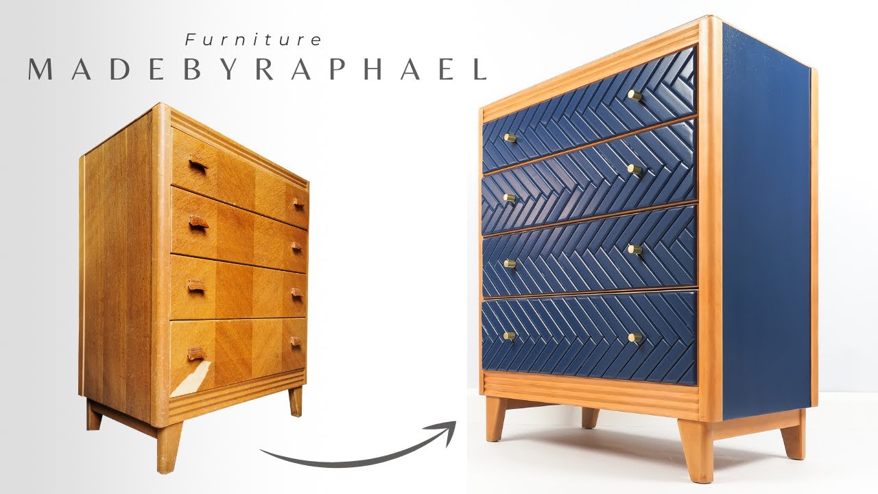 MID CENTURY DRESSER MAKEOVER / Furniture restoration YouTube