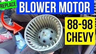 How To Replace BLOWER MOTOR AC/Heater 88-98 Chevy GMC Truck SUV -Jonny DIY