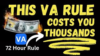 72 Hour Rule! It could cost you! #va #disability #compensation #benefits #veterans
