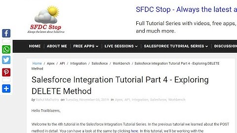 Salesforce Integration Tutorial Part 4 - Exploring DELETE Method