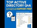 Active Directory Interview Questions &amp; Answers | AD QA Reference for L1.