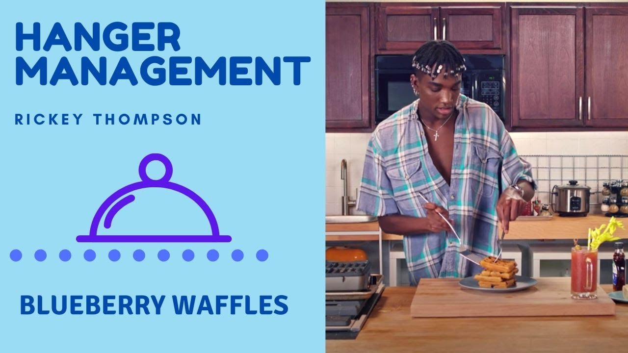 An Easy Blueberry Waffle Recipe For a Rough Morning | Hanger Management | Tastemade