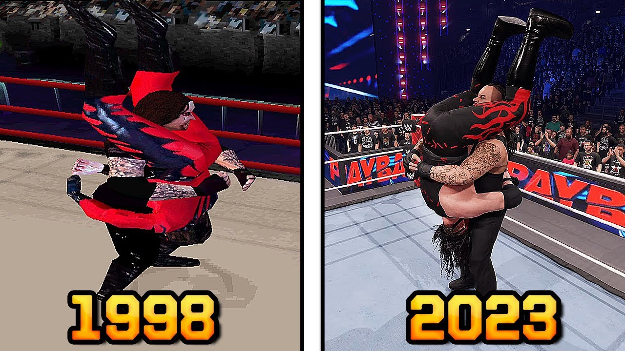 The Evolution Of Tombstone Piledriver In Wwe Games Wwe 2k23 Youtube