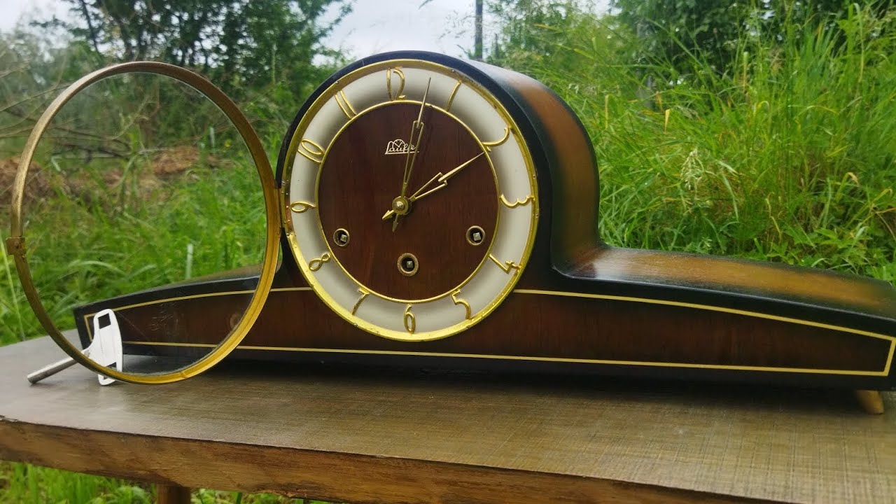 Часы каминные настольные с четвертным боем Karl Lauffer Германия - YouTube