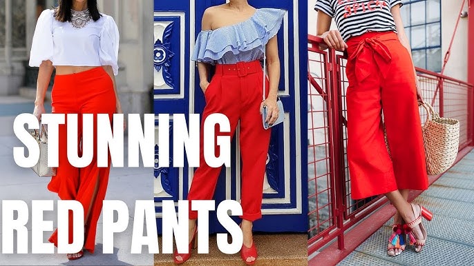 How to style bright red pants 