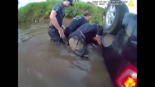 OKCPD Water Rescue from Upside-Down Vehicle