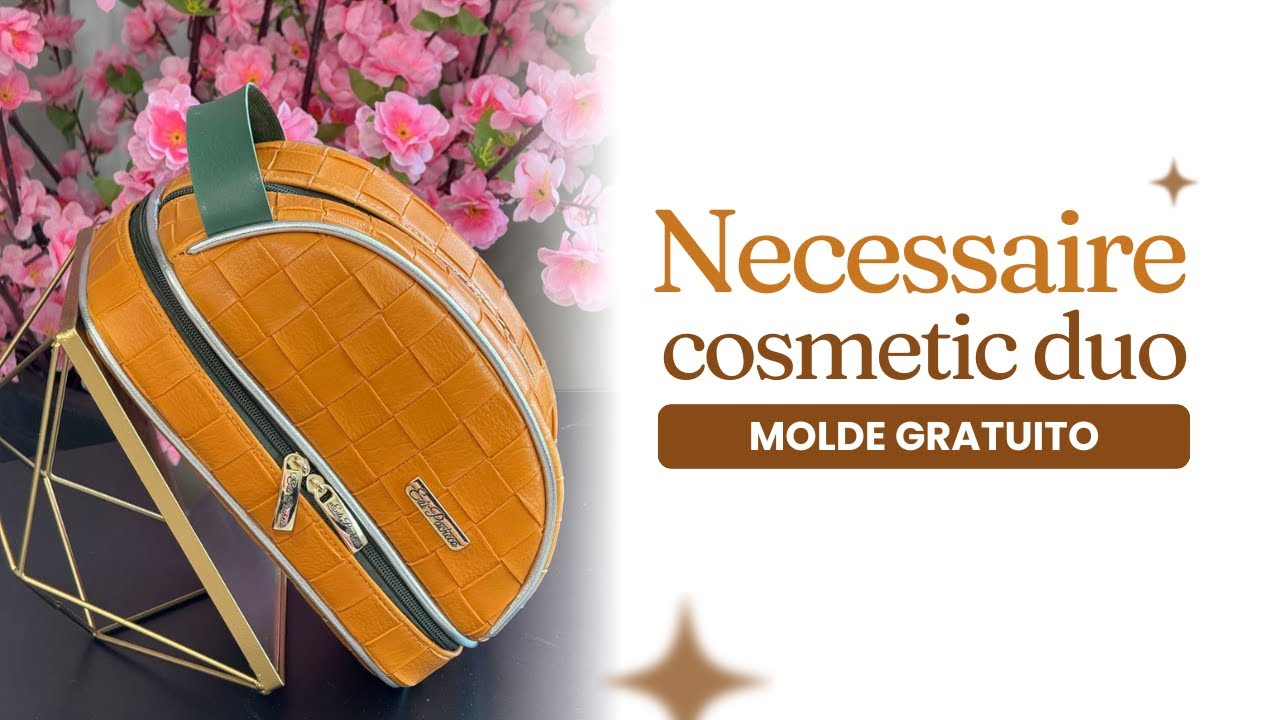 Necessaire Cosmetic Duo - MOLDES GRATUITOS- Replay da Live transmitida no Insta